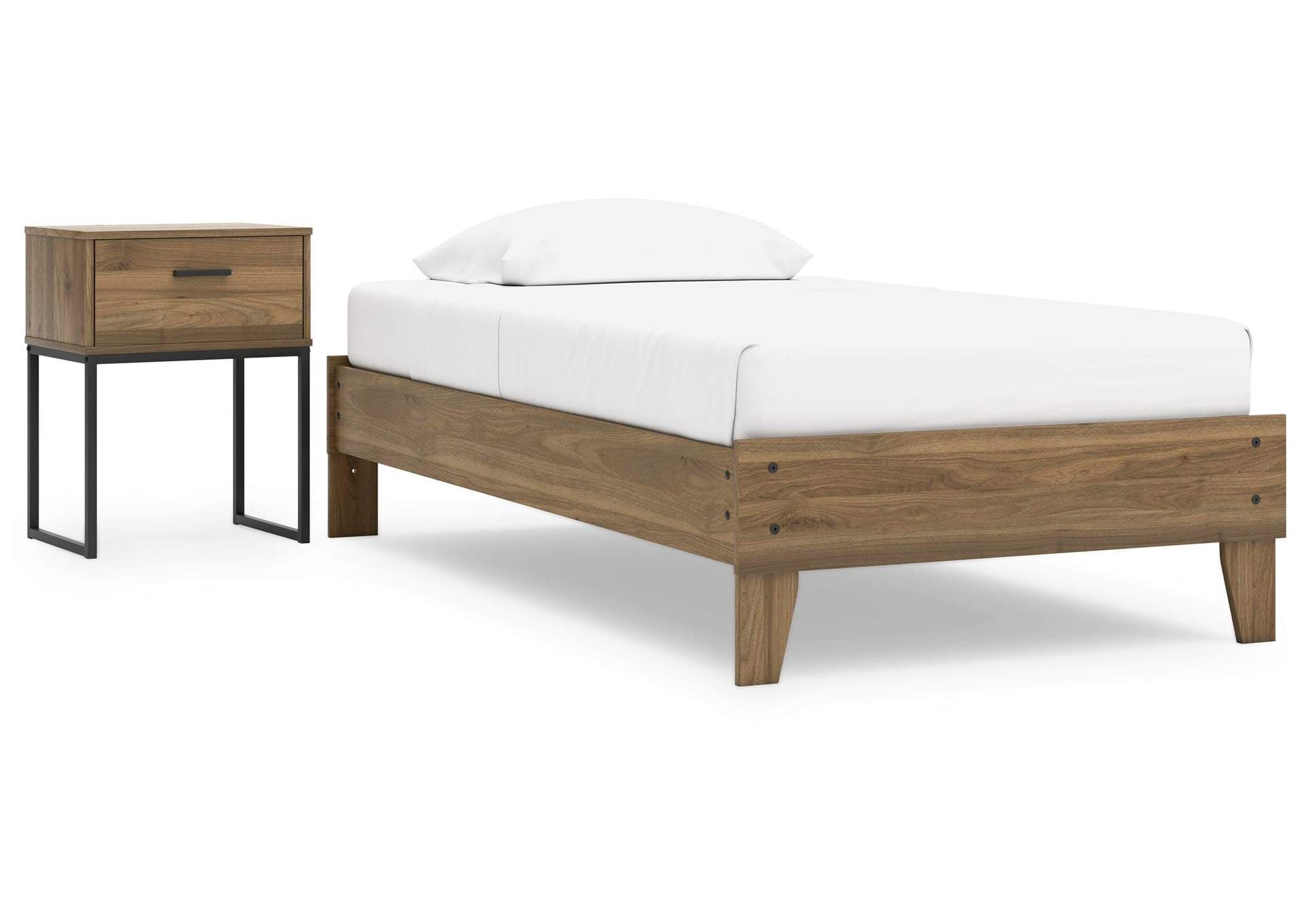 Deanlow Twin Platform Bed and Nightstand