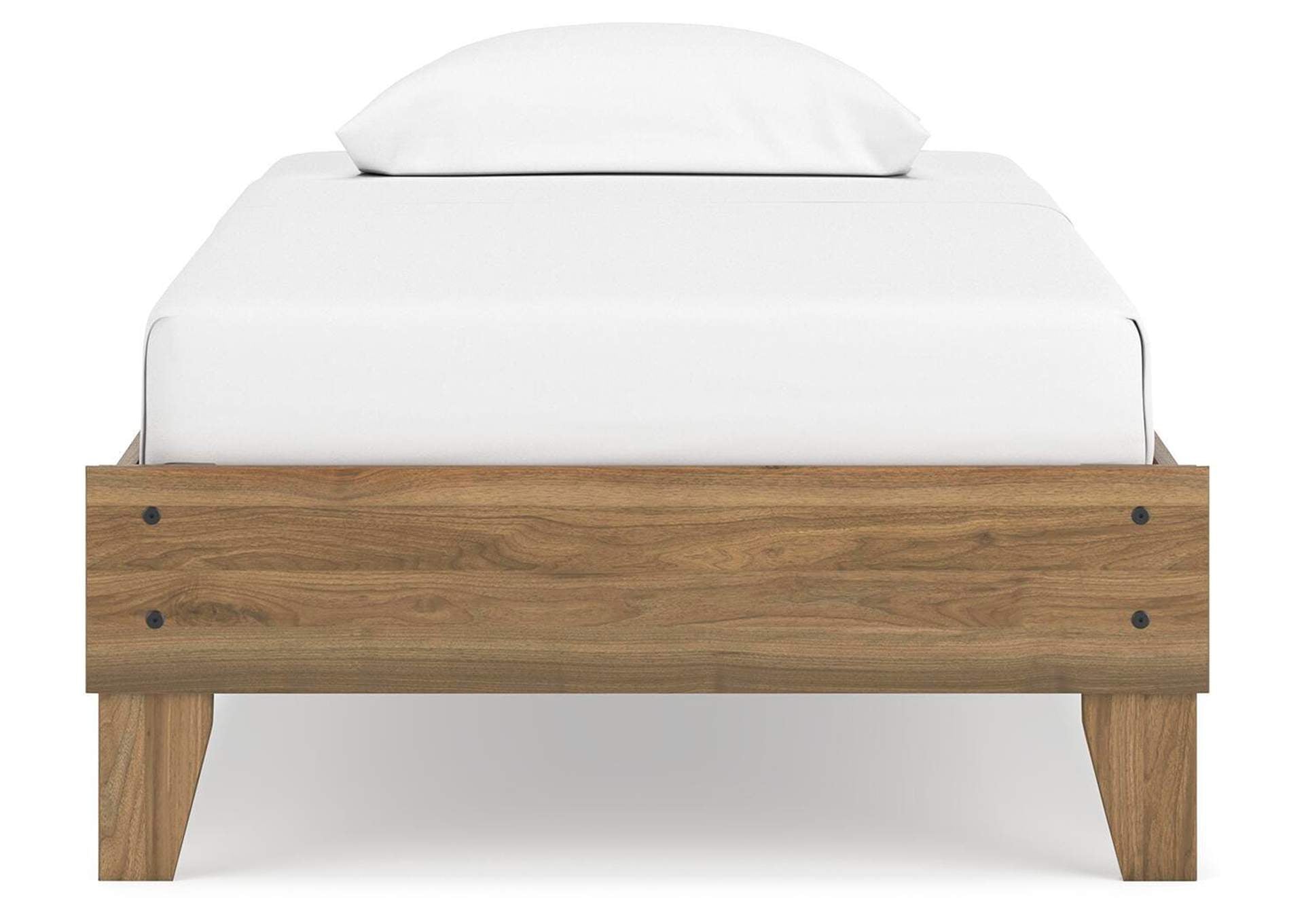 Deanlow Twin Platform Bed and Nightstand front view