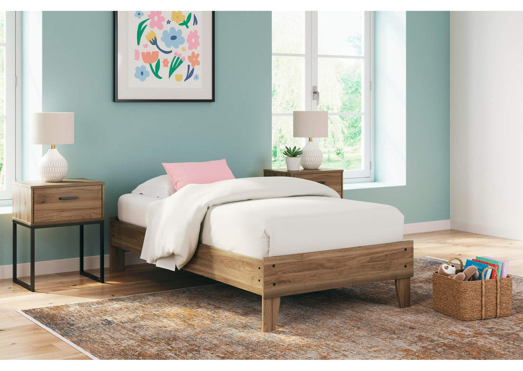 Deanlow Twin Platform Bed and Nightstand