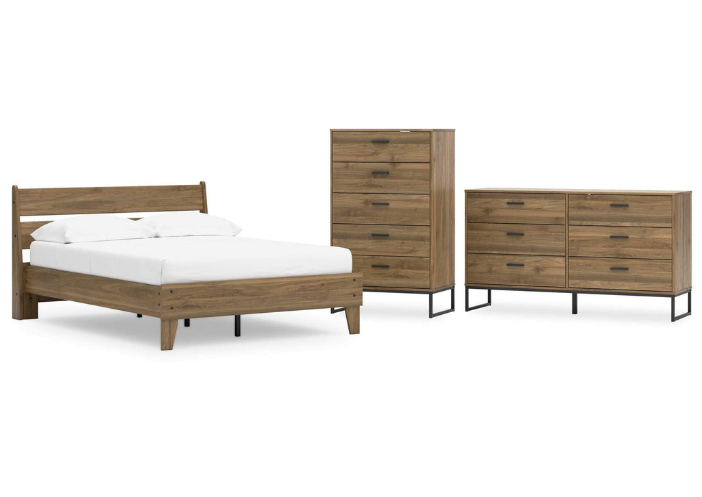 Deanlow Full Platform Bed, Dresser and Chest
