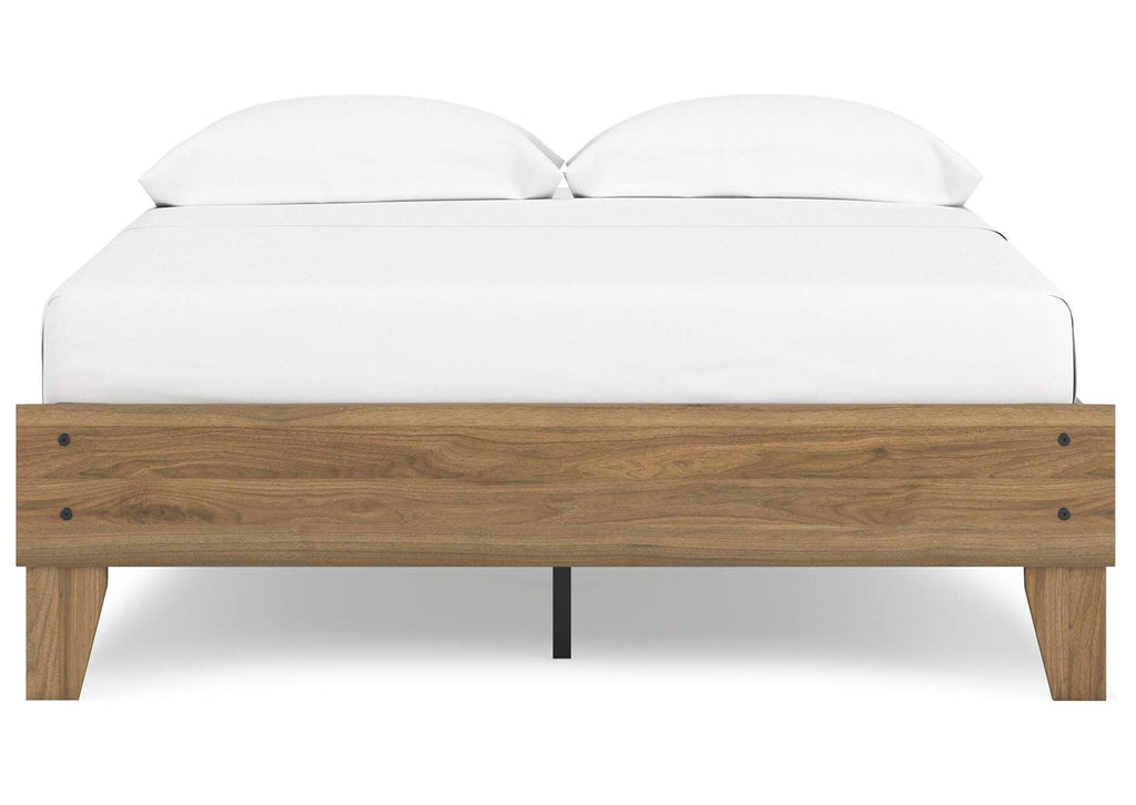 Deanlow Full Platform Bed and Dresser front view