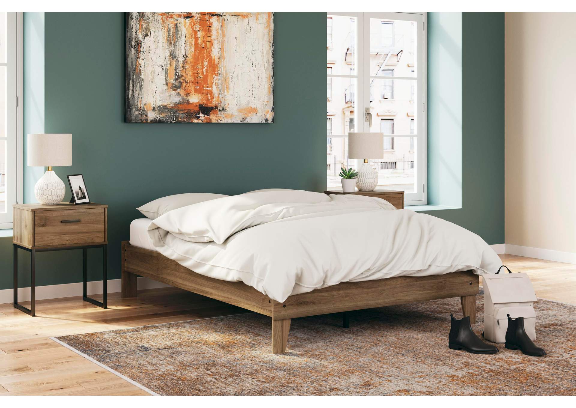 Deanlow Full Platform Bed, Dresser, Chest and 2 Nightstands