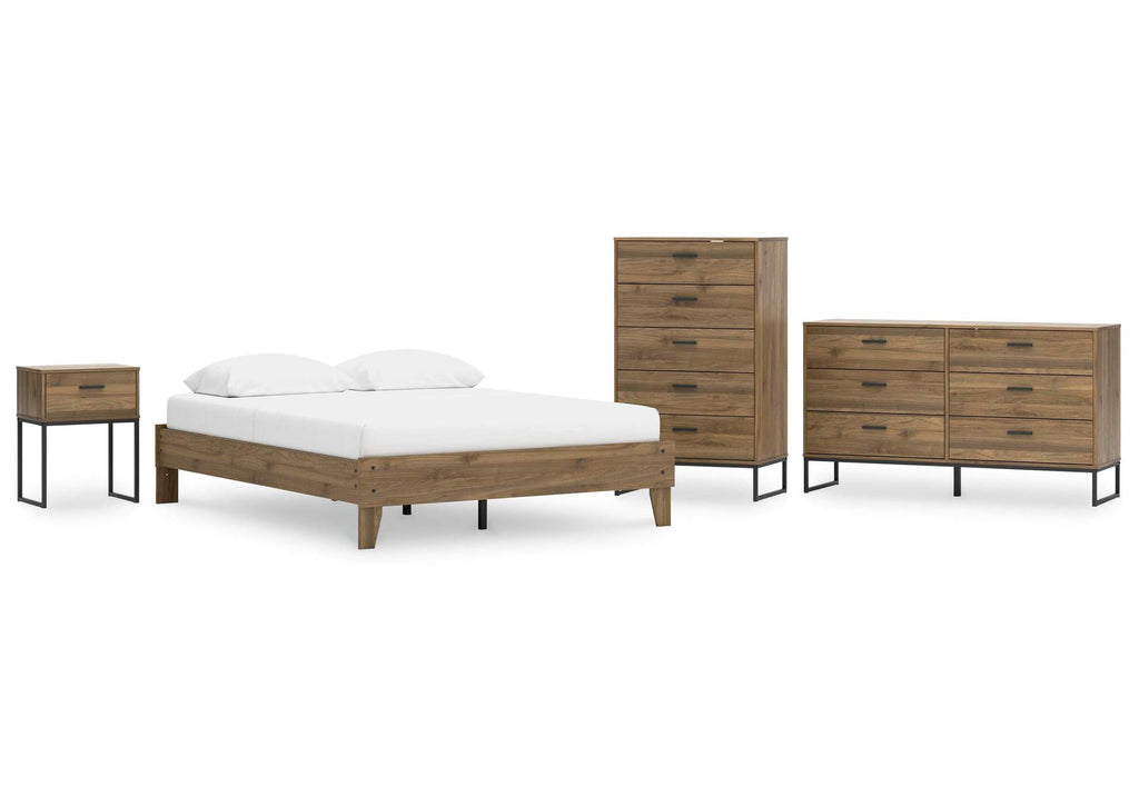 Deanlow Queen Platform Bed, Dresser, Chest and Nightstand