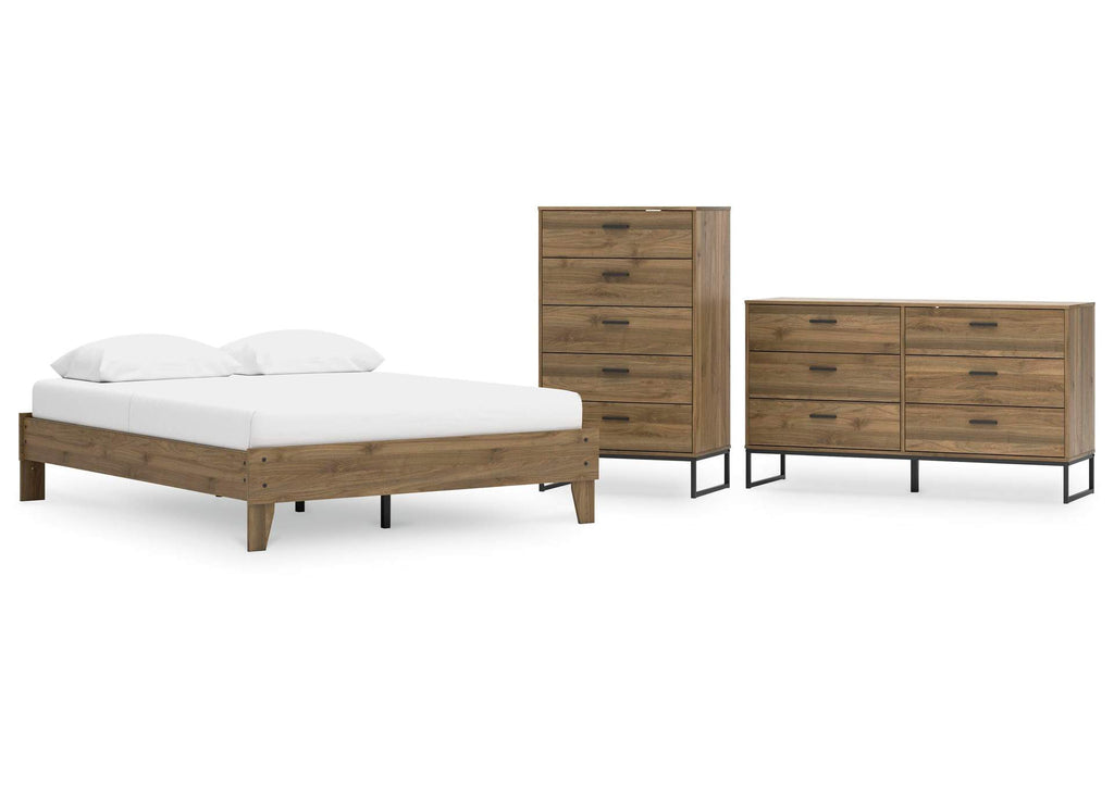 Deanlow Queen Platform Bed, Dresser and Chest