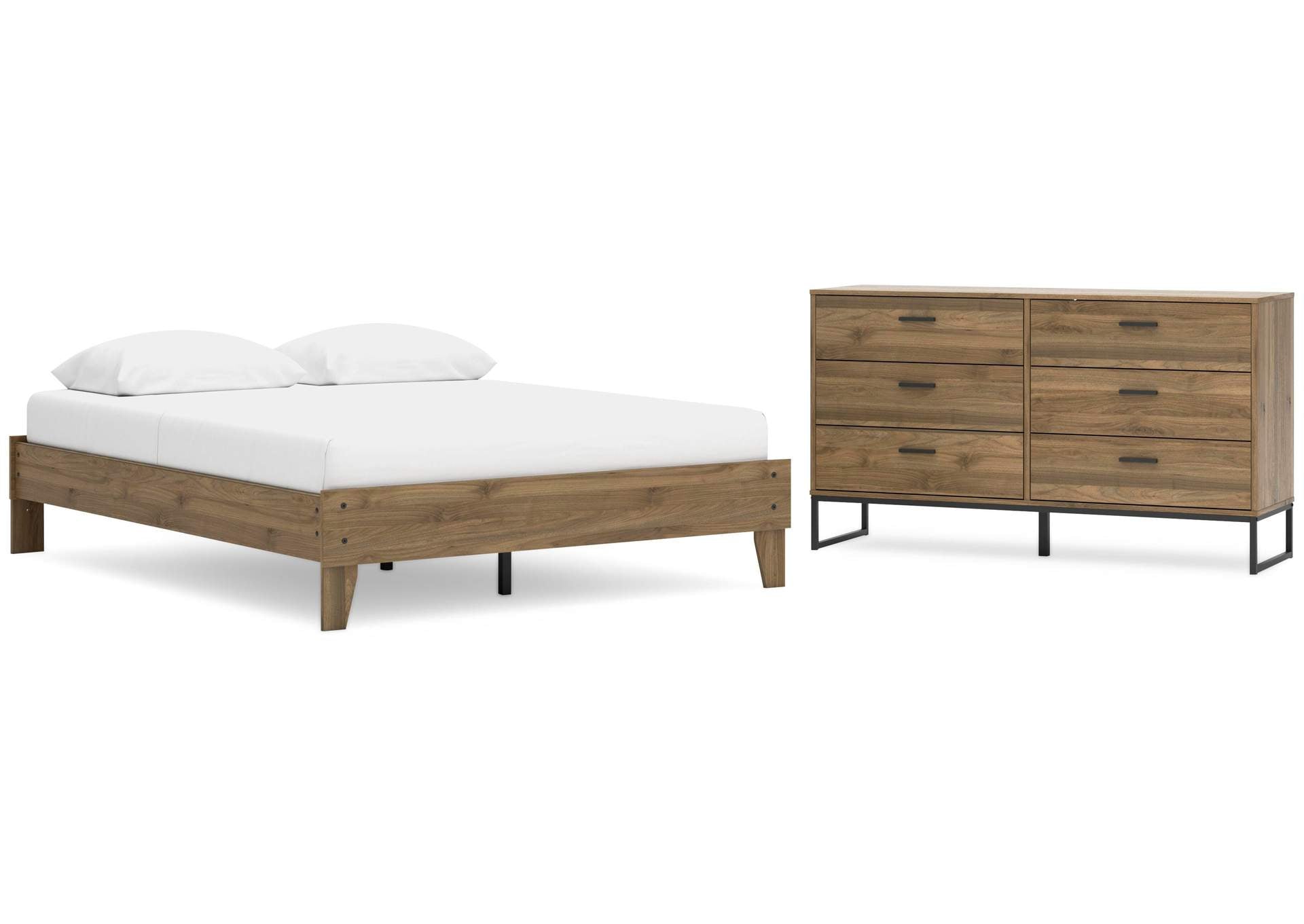 Deanlow Queen Platform Bed and Dresser
