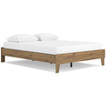 Deanlow Queen Platform Bed in Honey, angle view