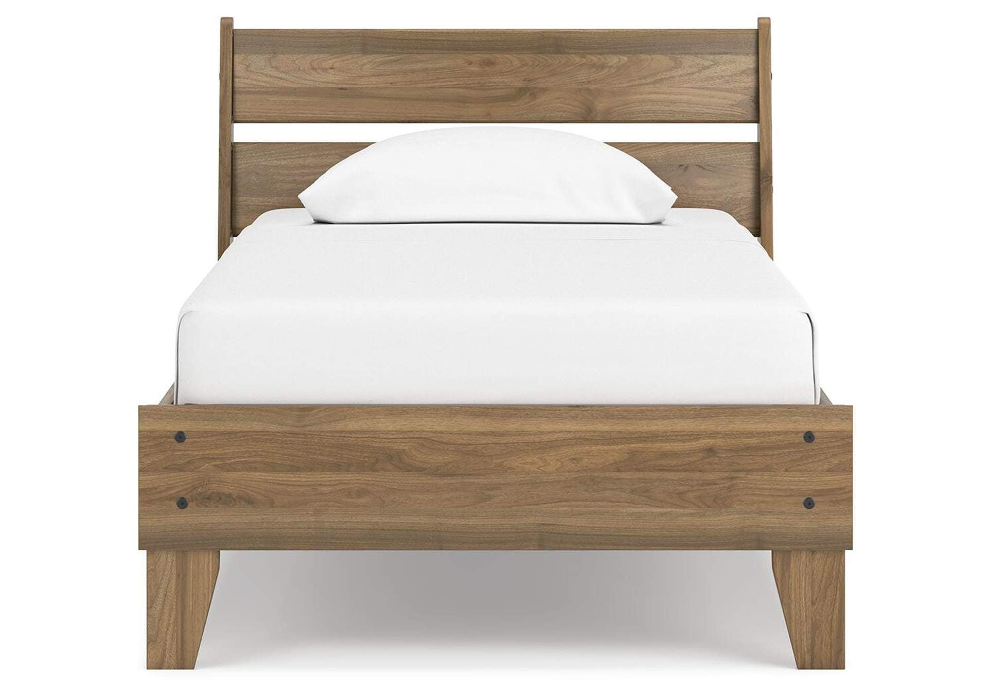 Deanlow Twin Platform Panel Bed and Dresser front view