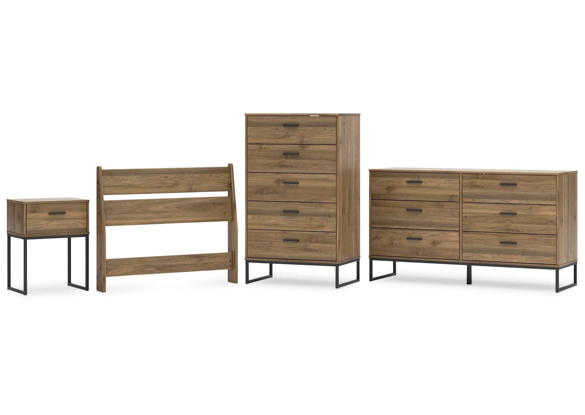 Deanlow Twin Panel Headboard, Dresser, Chest and Nightstand