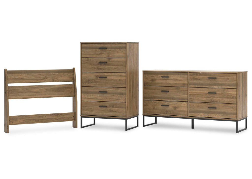 Deanlow Twin Panel Headboard, Dresser and Chest