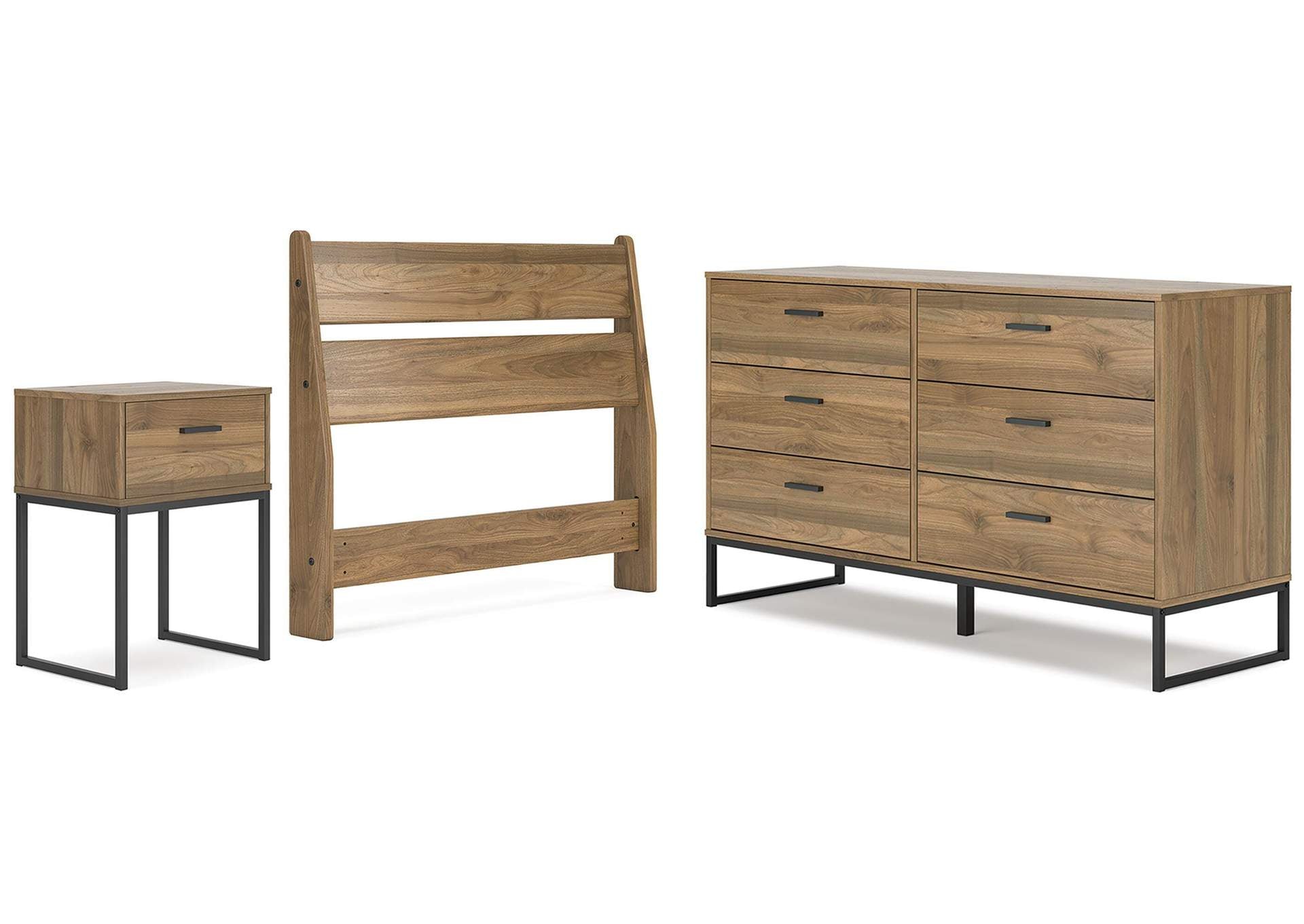 Deanlow Twin Panel Headboard, Dresser and Nightstand