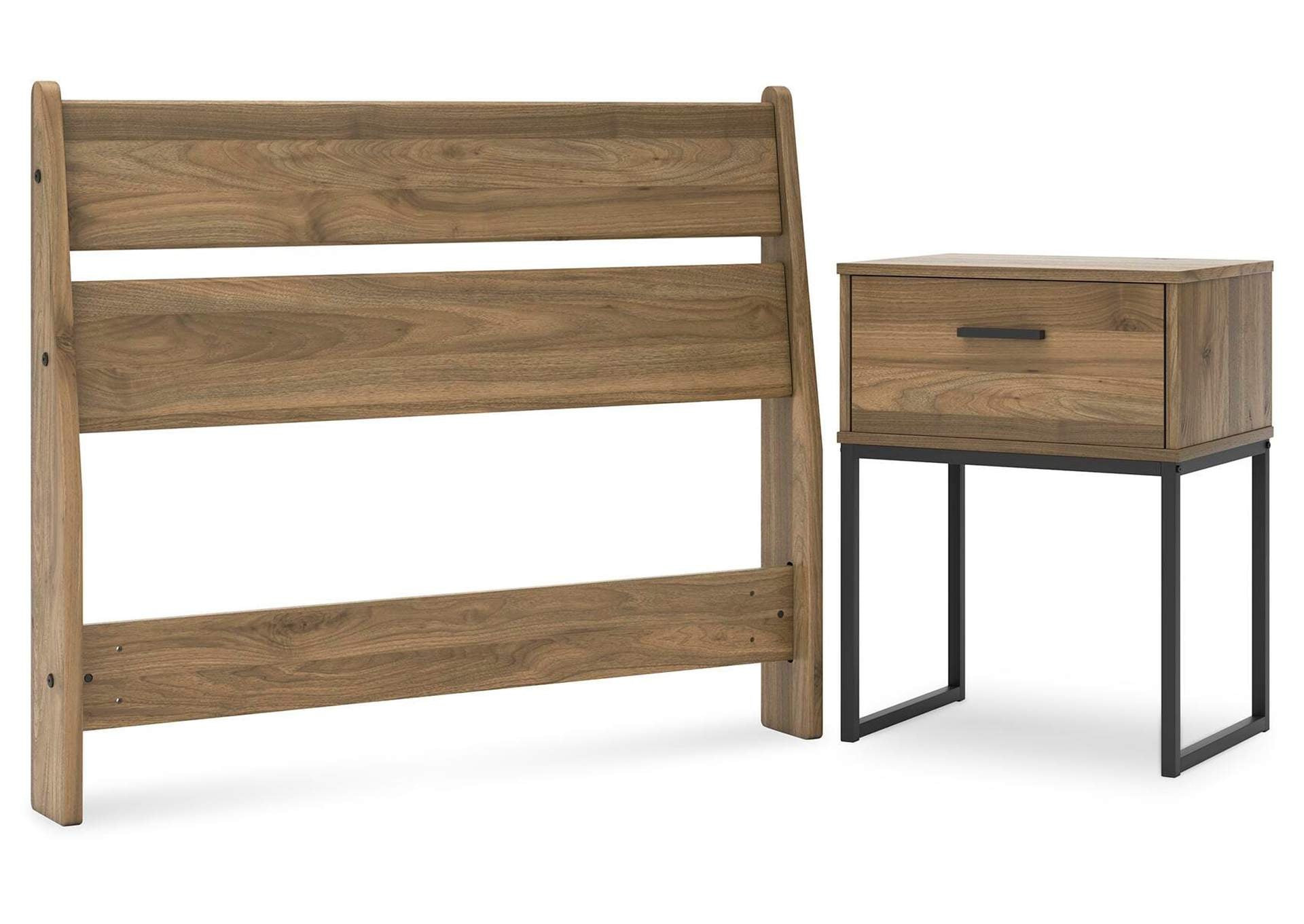 Deanlow Twin Panel Headboard and Nightstand