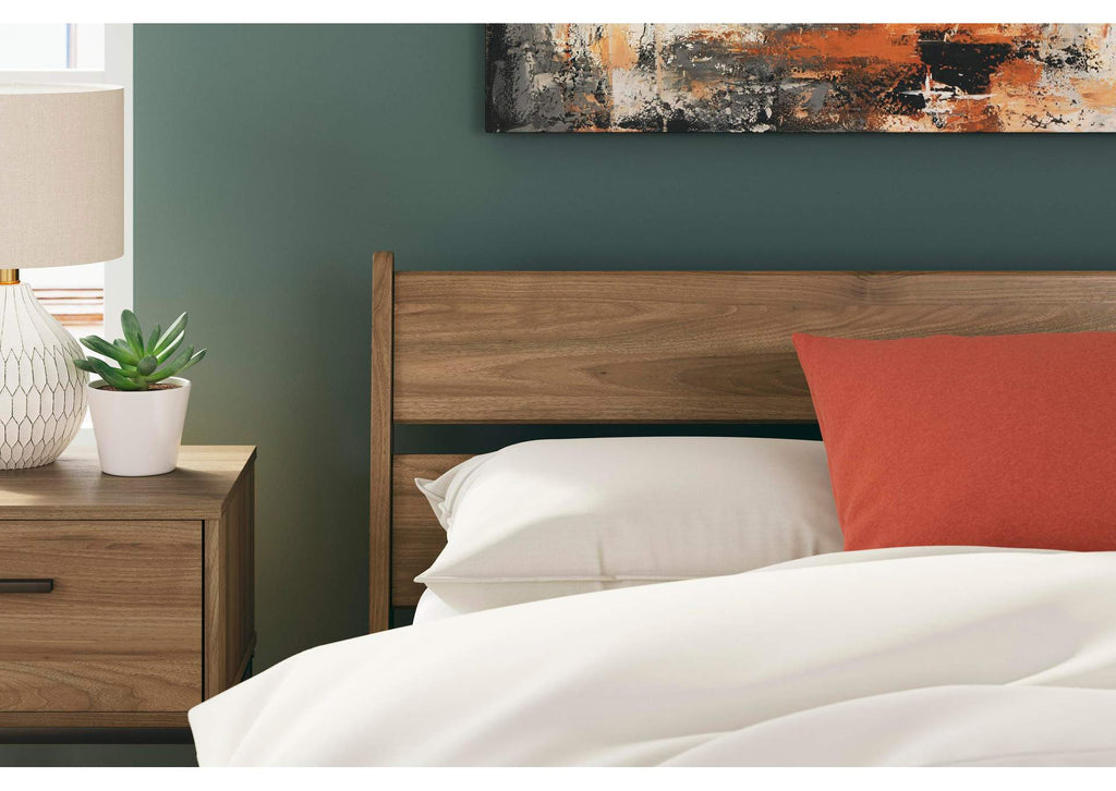 Deanlow Full Panel Headboard and 2 Nightstands detail
