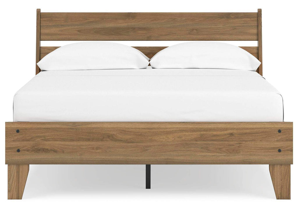 Deanlow Full Platform Panel Bed, Dresser and Nightstand front view