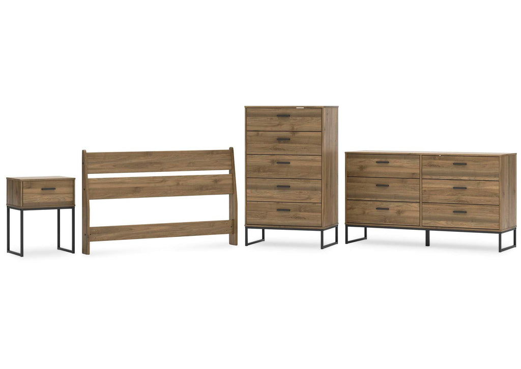 Deanlow Full Panel Headboard, Dresser, Chest and Nightstand