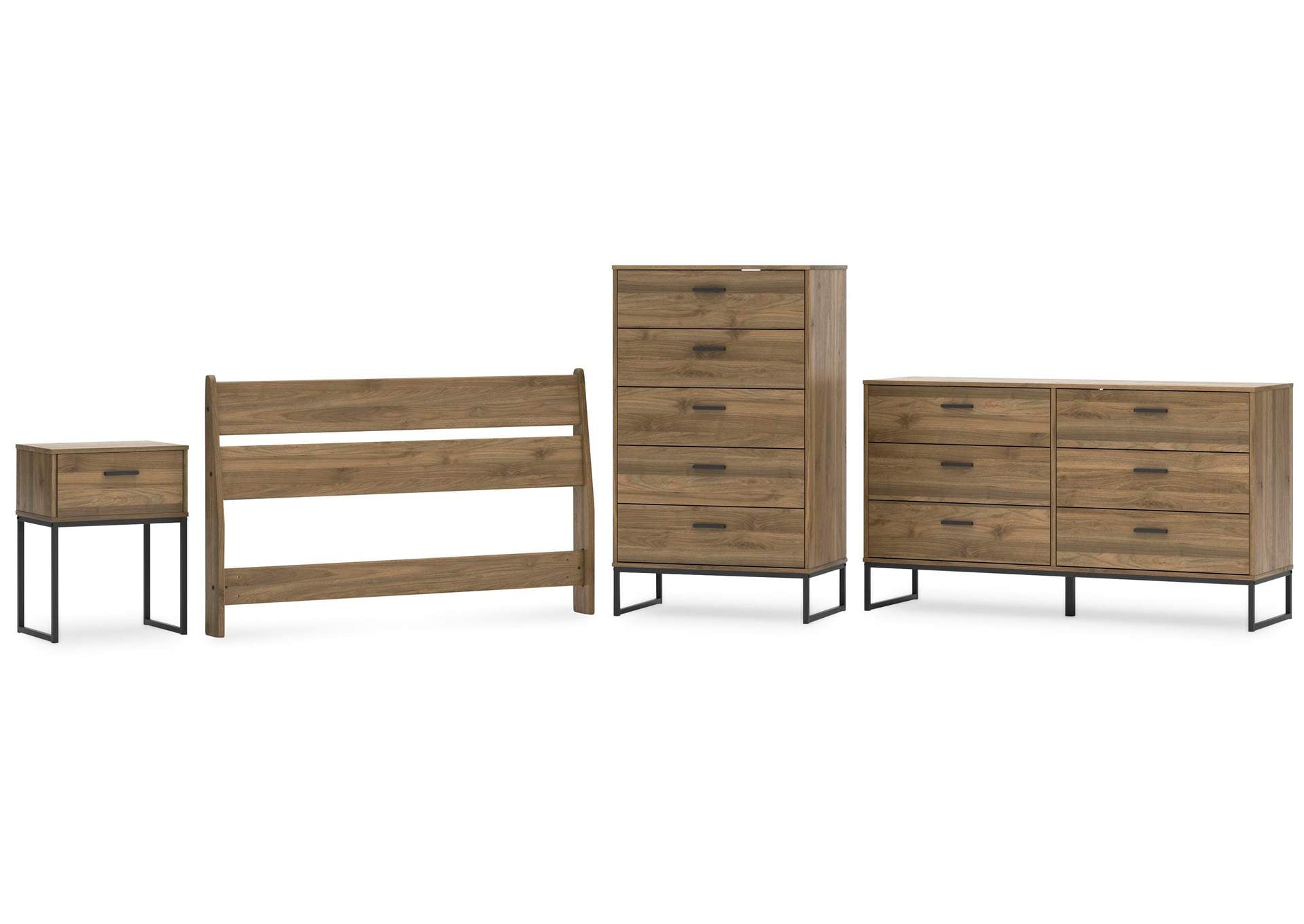 Deanlow Full Panel Headboard, Dresser, Chest and Nightstand