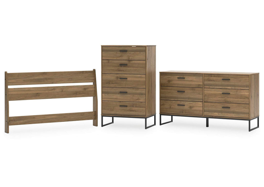 Deanlow Full Panel Headboard, Dresser and Chest