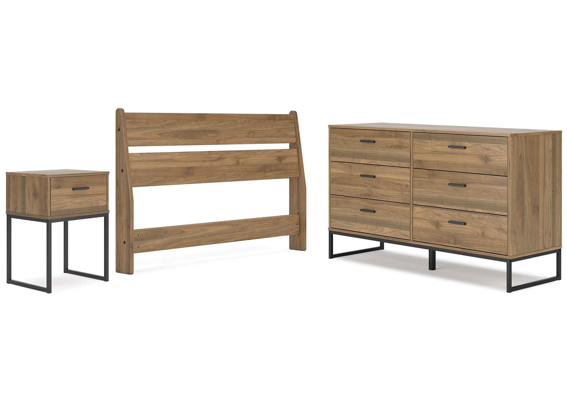 Deanlow Full Panel Headboard, Dresser and Nightstand