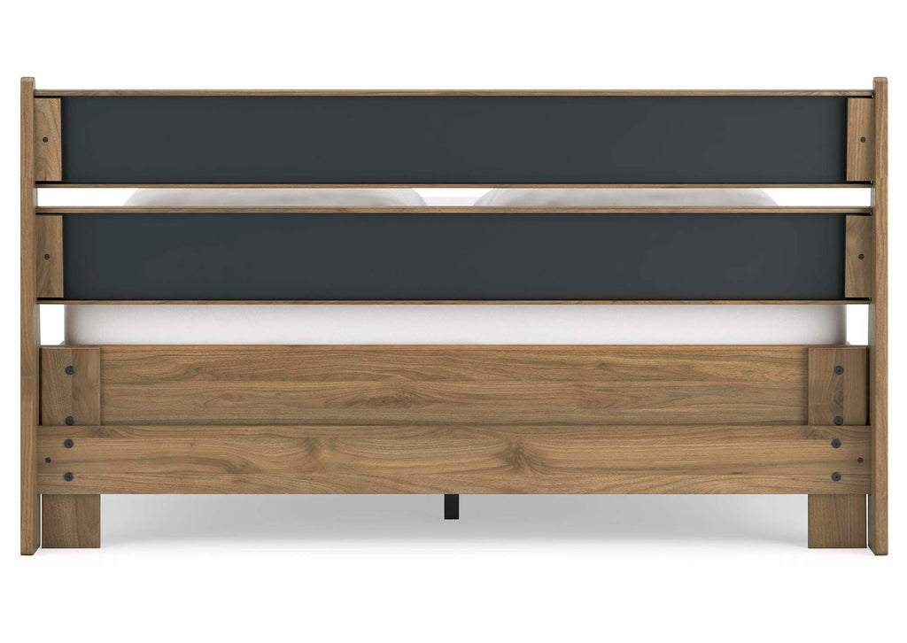 Deanlow Queen Platform Panel Bed and Dresser