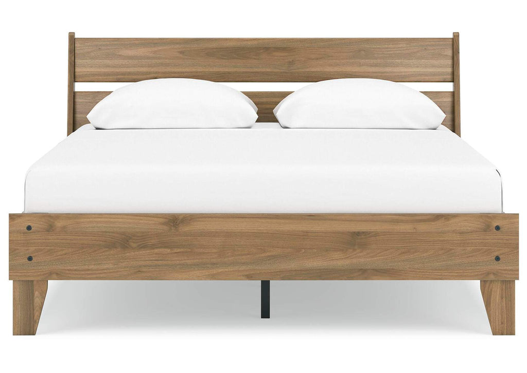 Deanlow Queen Platform Panel Bed and Dresser front view