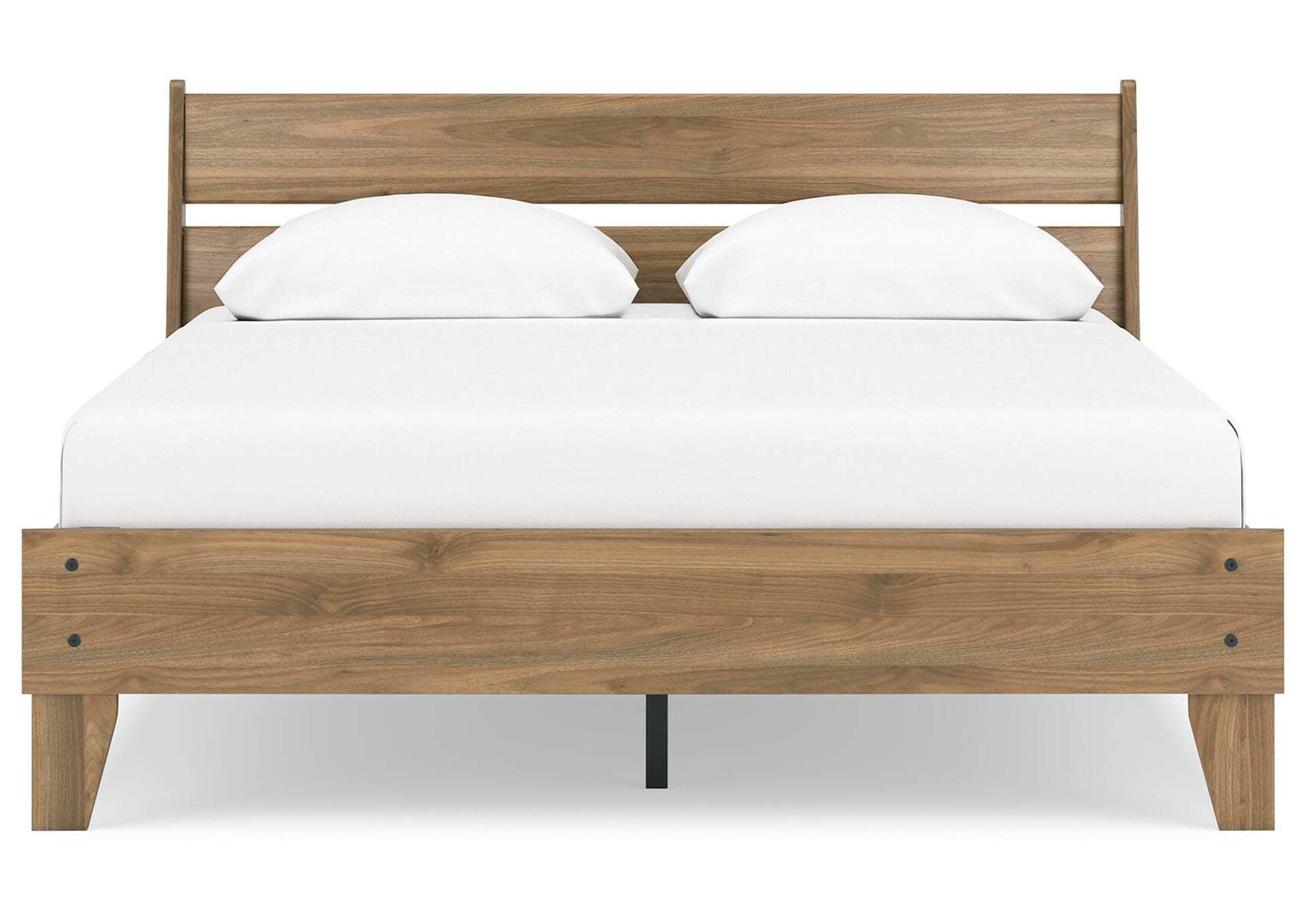 Deanlow Queen Platform Panel Bed, Dresser and 2 Nightstands front view