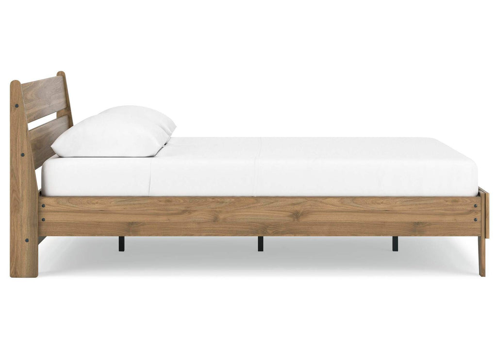 Deanlow Queen Platform Panel Bed, Dresser, Chest and 2 Nightstands side view
