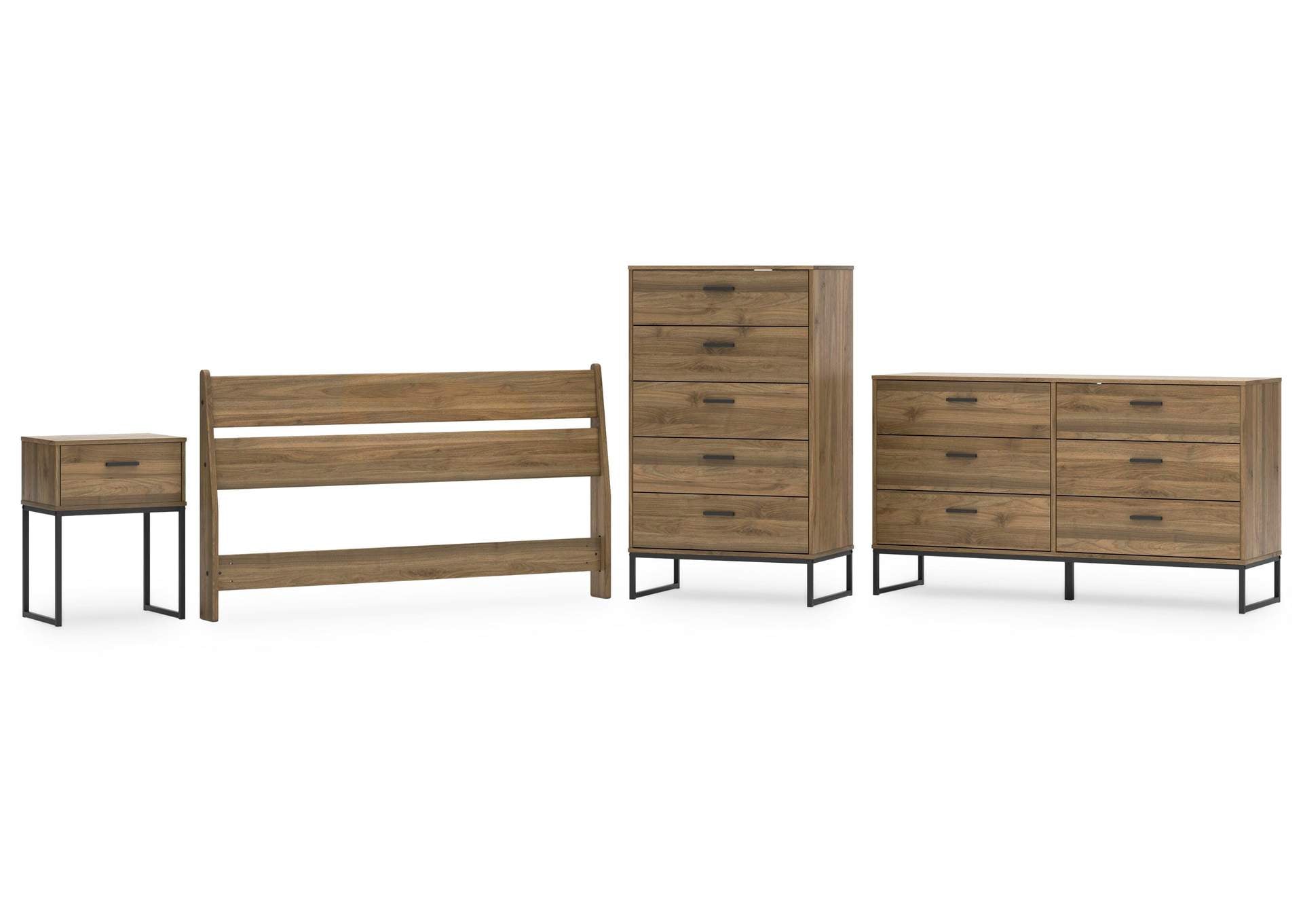 Deanlow Queen Panel Headboard, Dresser, Chest and Nightstand