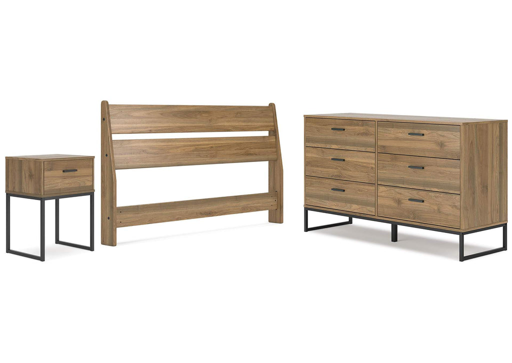 Deanlow Queen Panel Headboard, Dresser and Nightstand