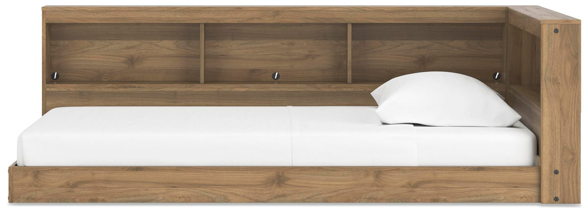 Deanlow Twin Bookcase Storage Bed in Honey, alternate side view