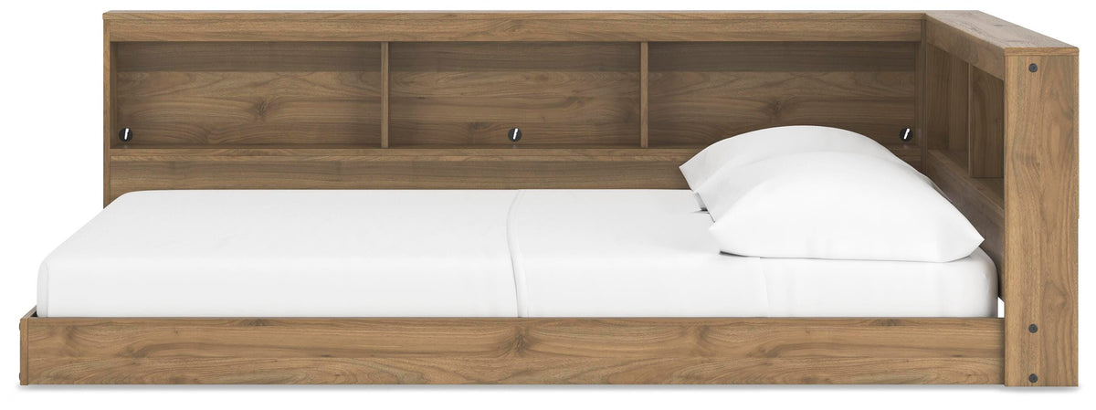 Deanlow Full Bookcase Storage Bed in Honey, alternate side view
