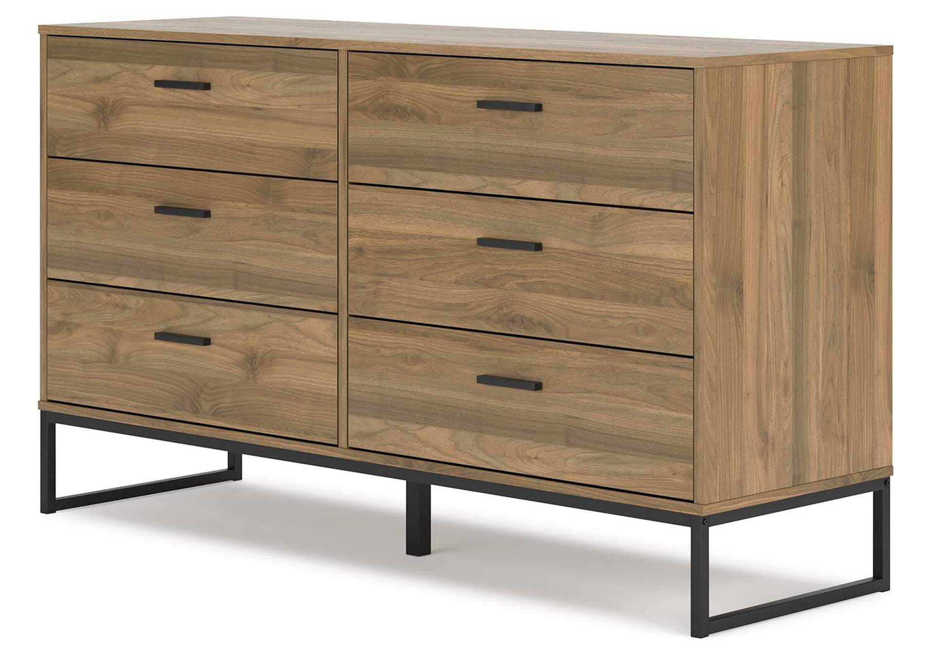 Deanlow Full Platform Bed, Dresser and Chest angled view