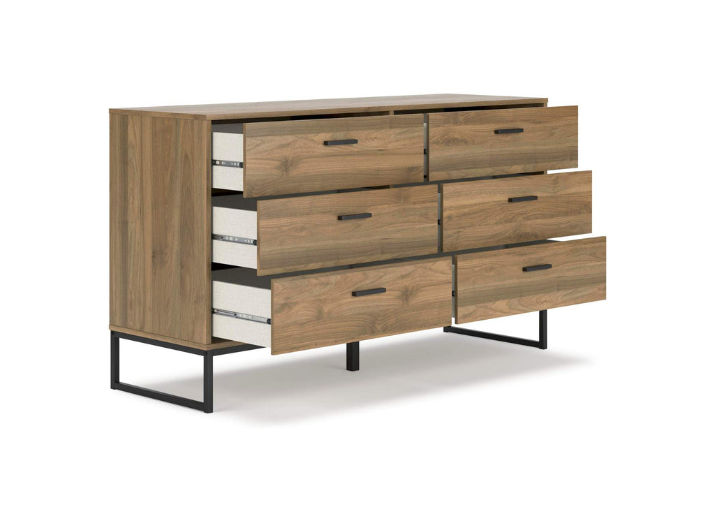 Deanlow Full Panel Headboard, Dresser and Nightstand angled view