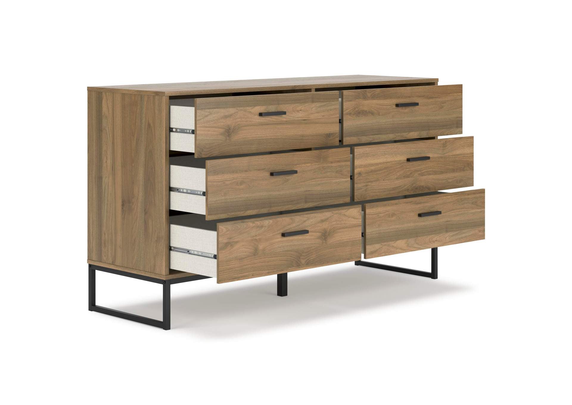 Deanlow Full Panel Headboard, Dresser and Nightstand angled view