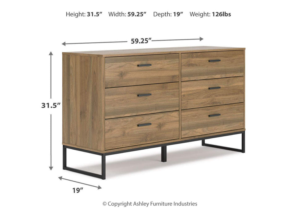 Deanlow Full Panel Headboard, Dresser and Nightstand dimensions