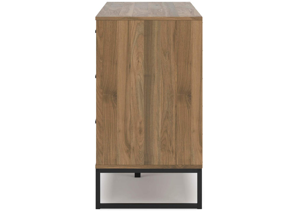 Deanlow Twin Panel Headboard, Dresser and Nightstand side view