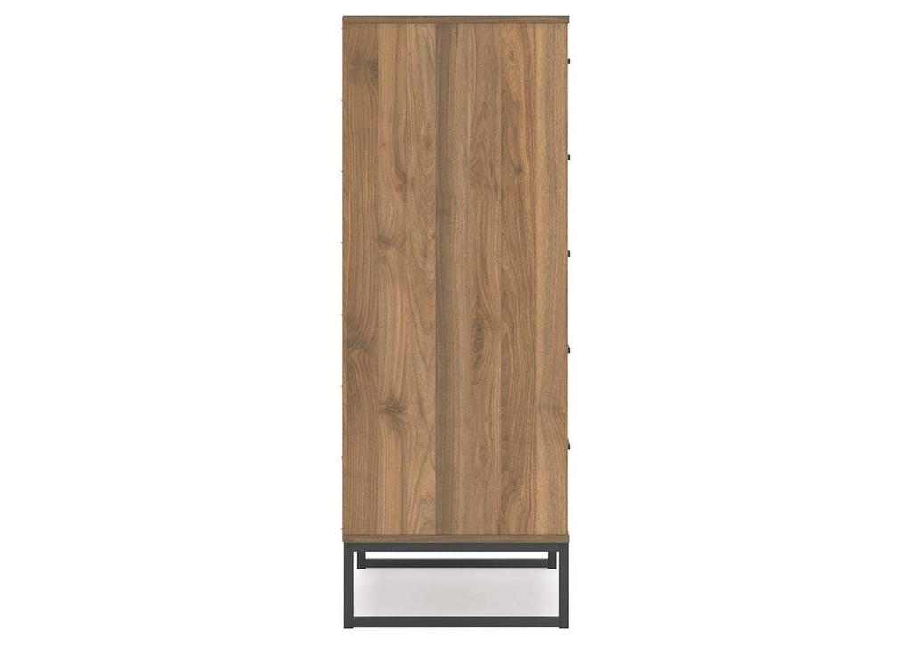 Deanlow Twin Panel Headboard, Dresser and Chest side view