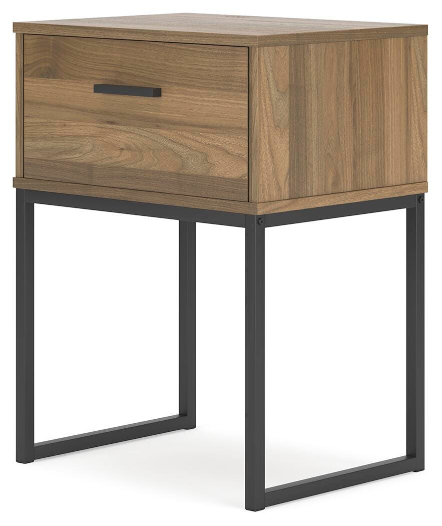Deanlow Nightstand in Honey, angle view
