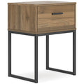 Deanlow Nightstand in Honey, angle view