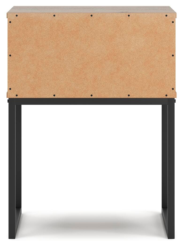 Deanlow Nightstand in Honey, back view