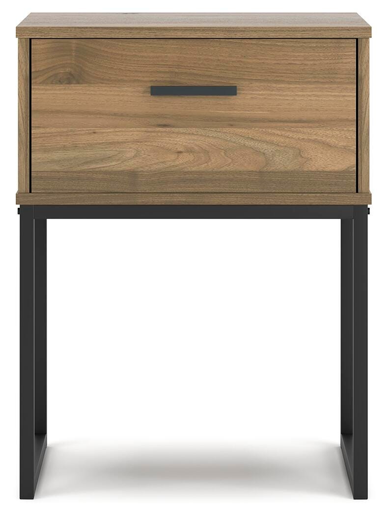 Deanlow Nightstand in Honey, front view
