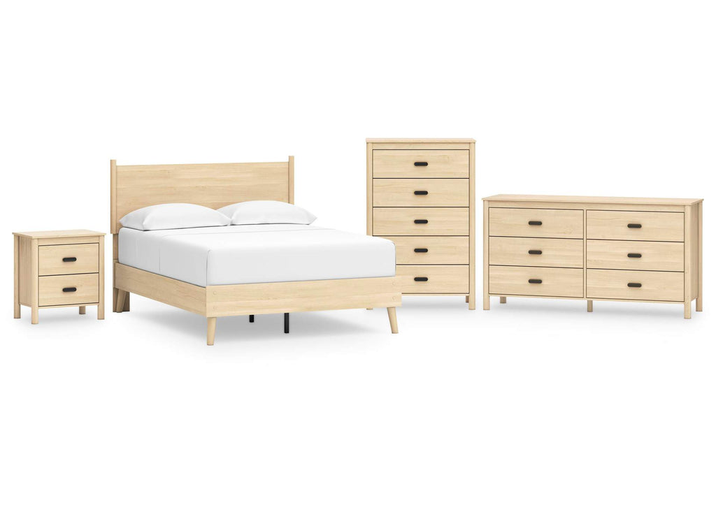 Cabinella Full Platform Panel Bed, Dresser, Chest and Nightstand