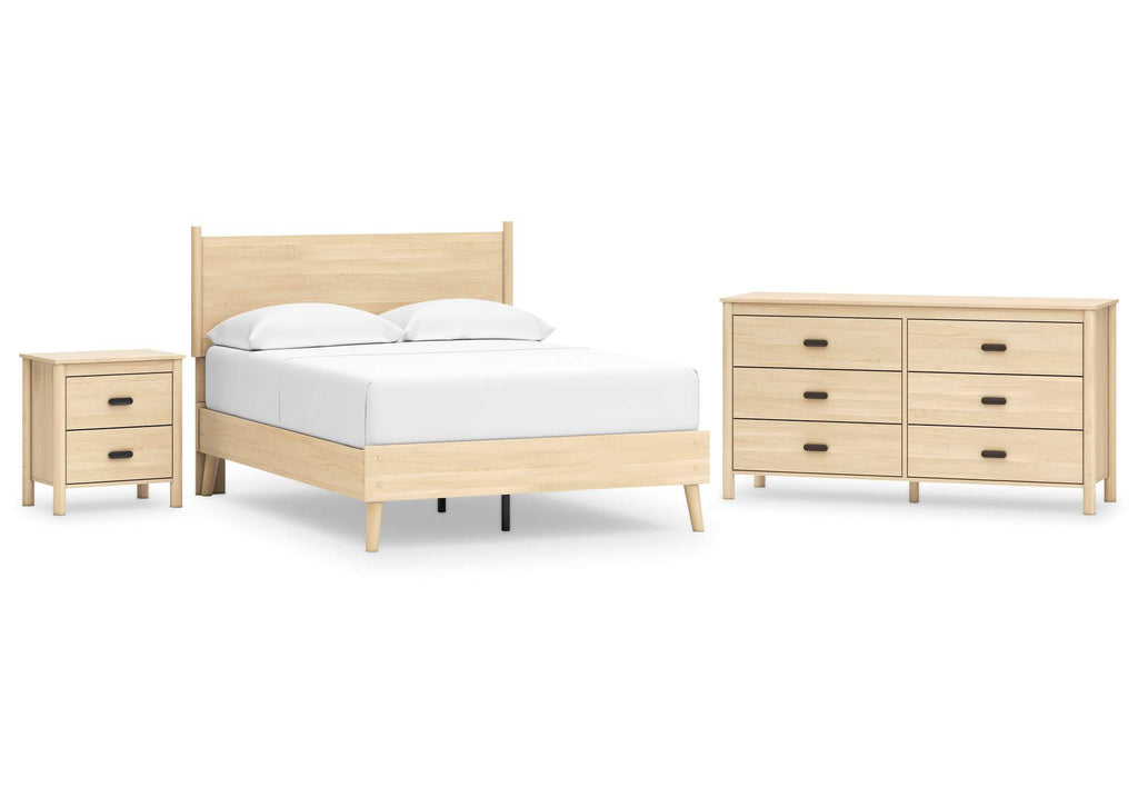 Cabinella Full Platform Panel Bed, Dresser and Nightstand