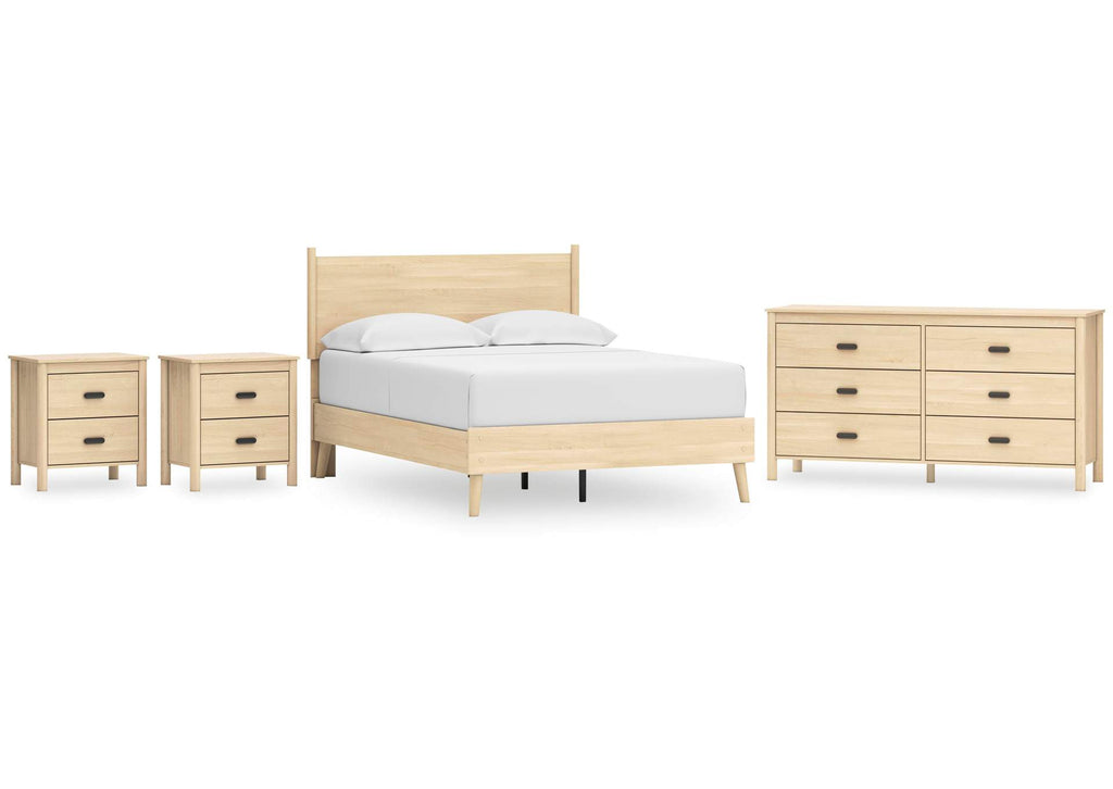 Cabinella Full Platform Panel Bed, Dresser and 2 Nightstands