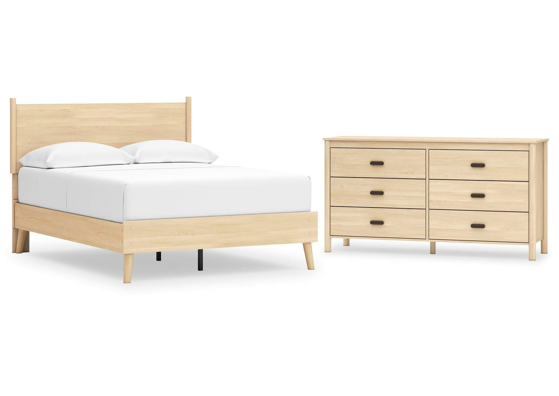 Cabinella Full Platform Panel Bed and Dresser