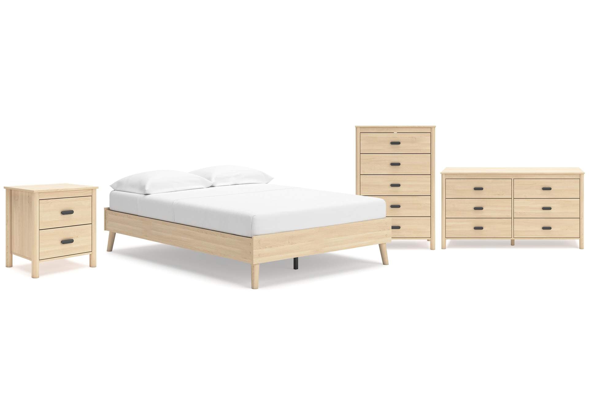 Cabinella Full Platform Bed, Dresser, Chest and Nightstand