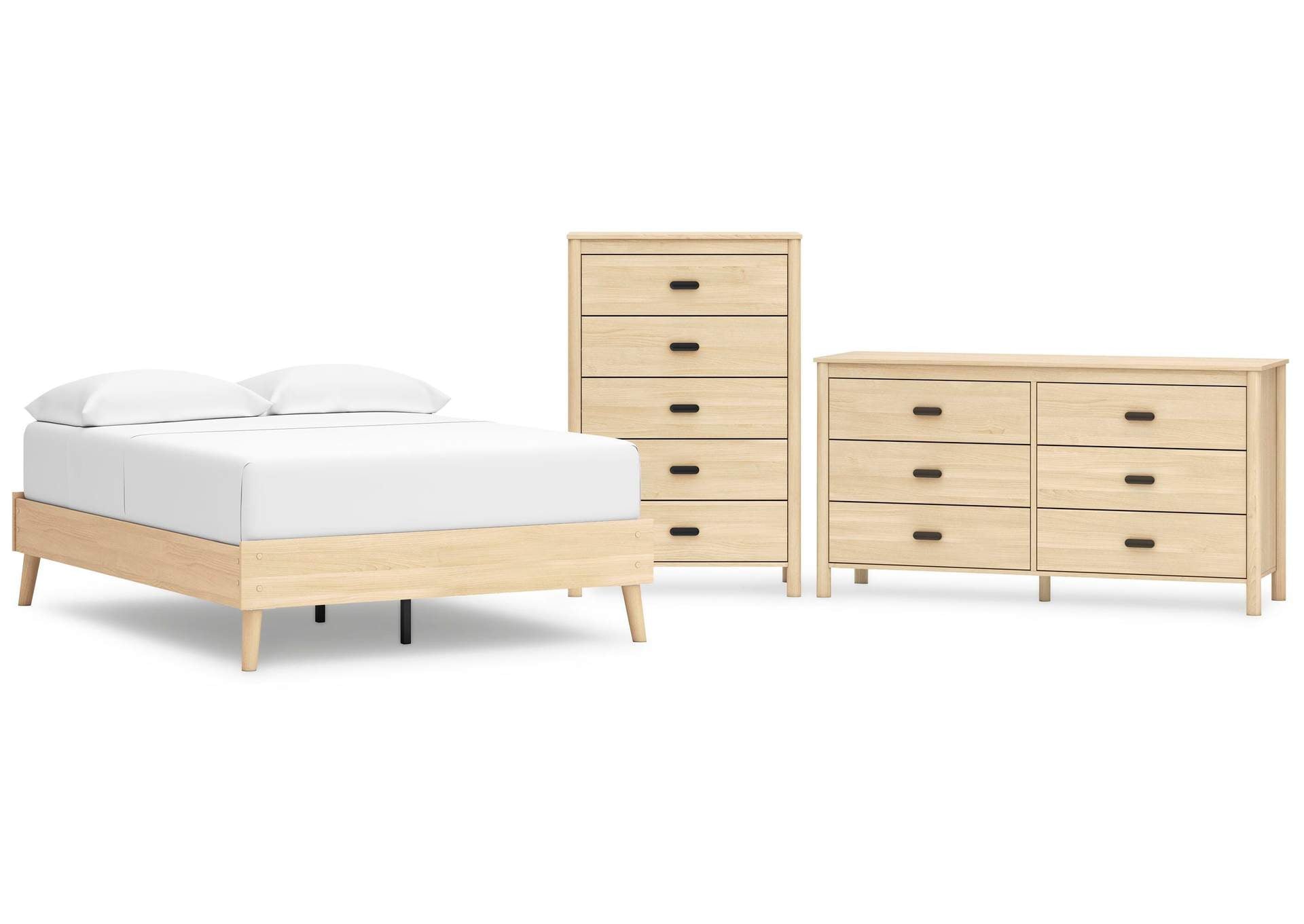 Cabinella Full Platform Bed, Dresser and Chest