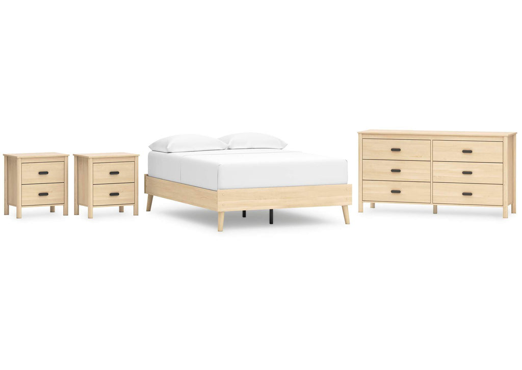 Cabinella Full Platform Bed, Dresser and 2 Nightstands