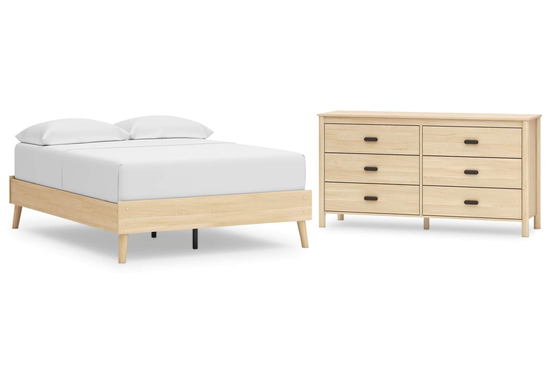 Cabinella Full Platform Bed and Dresser