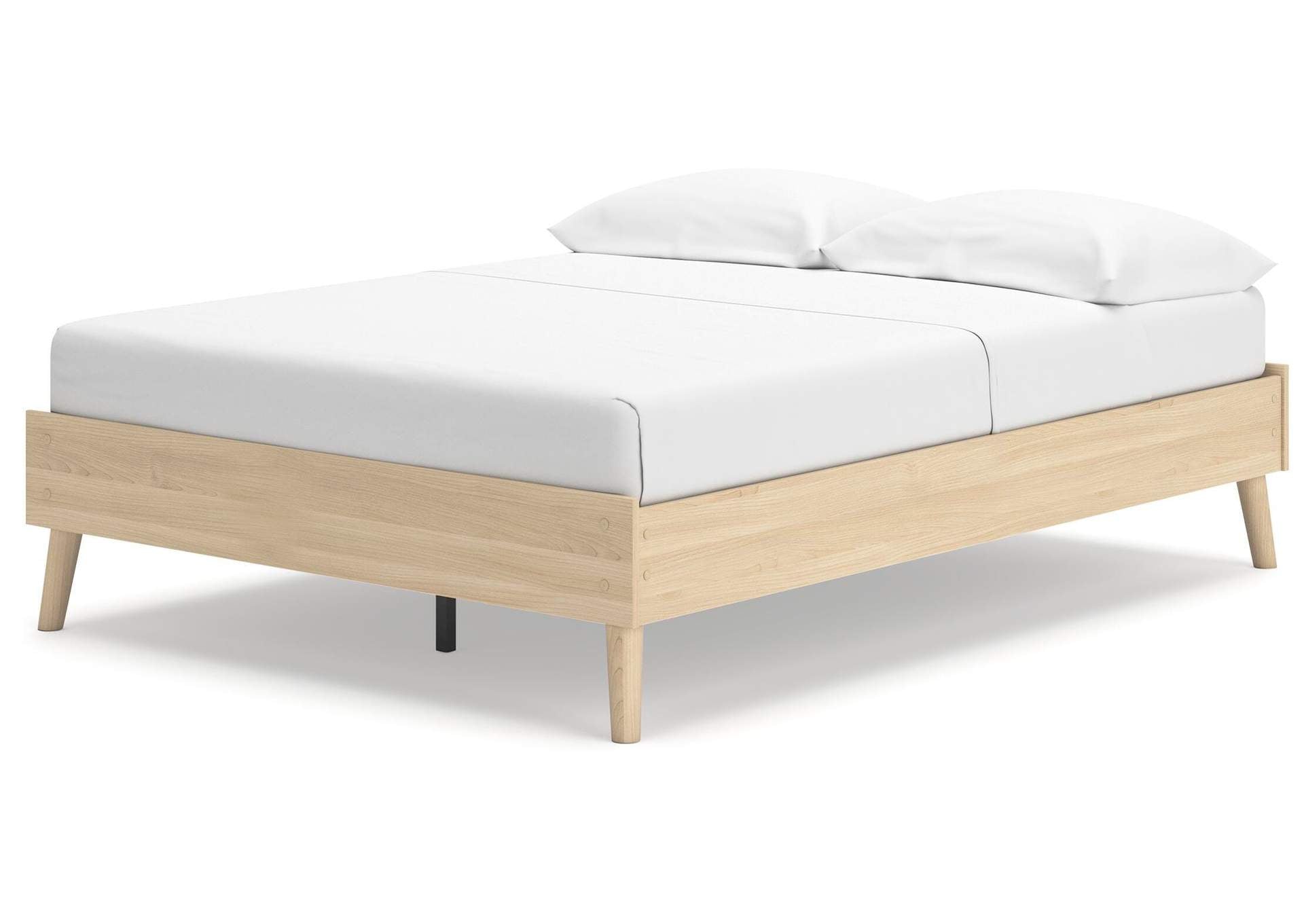 Cabinella Full Platform Bed and 2 Nightstands angled view