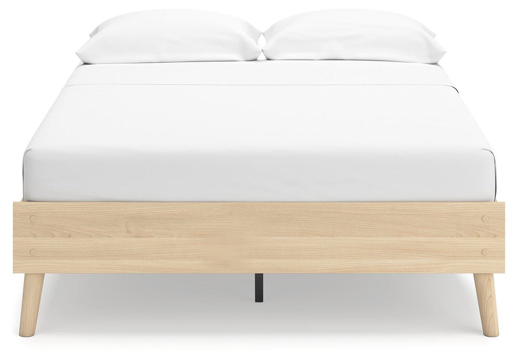Cabinella Full Platform Bed in Tan, front view