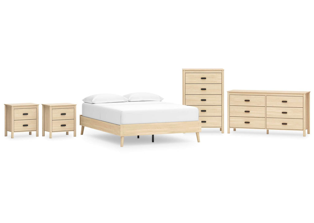 Cabinella Queen Platform Bed, Dresser, Chest and 2 Nightstands